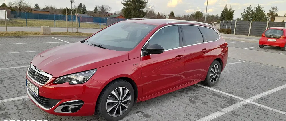 samochody osobowe Peugeot 308 cena 40000 przebieg: 85200, rok produkcji 2015 z Września